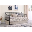 Newbury Metal Twin Daybed Bed Frame Matte Black
