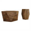 Zalika 2-piece Solid Wood Coffee and End Table Set Natural