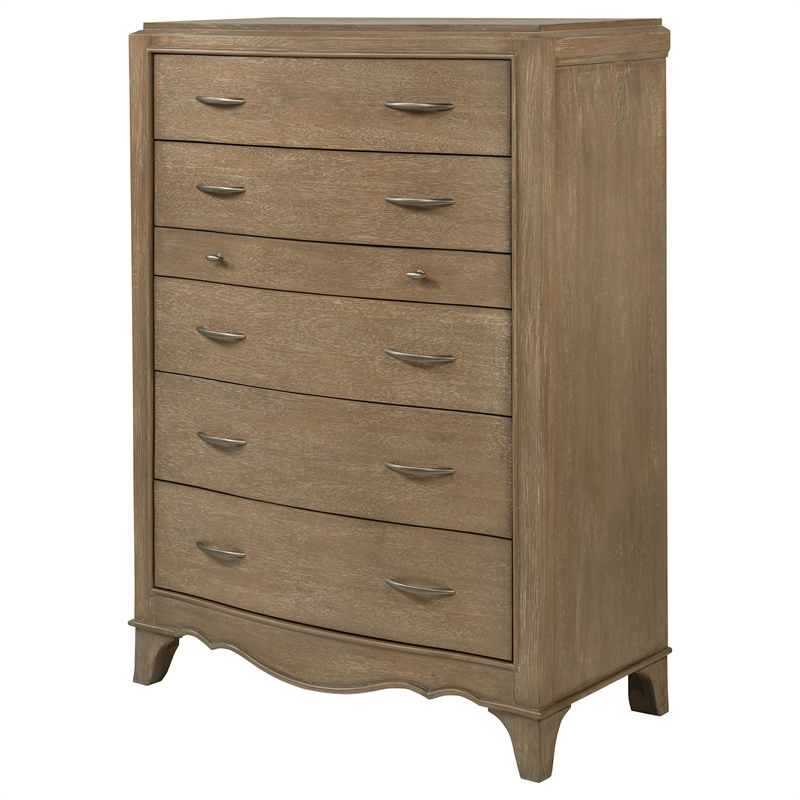 Coaster Revello 6-Drawer Wood Bedroom Chest of Drawers in Washed Mango Brown