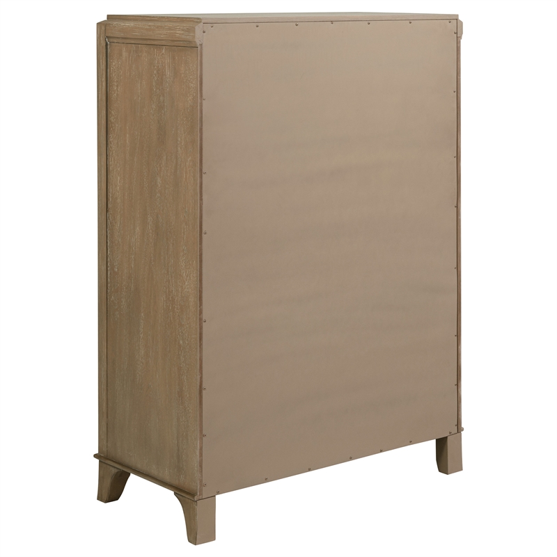 Coaster Revello 6-Drawer Wood Bedroom Chest of Drawers in Washed Mango Brown