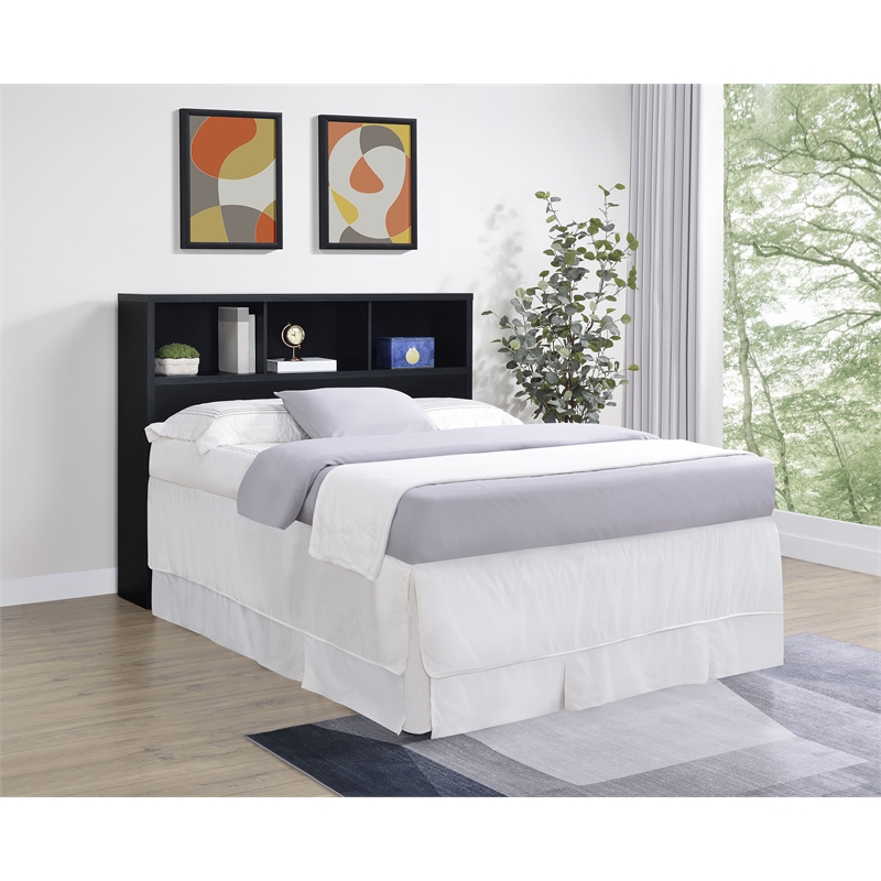 Westpark 49-inch Queen Bookcase Headboard Black