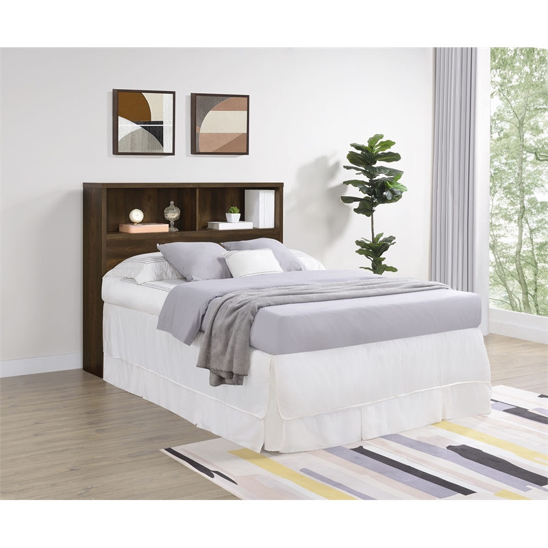 Westpark 49-inch Full Bookcase Headboard Dark Pine