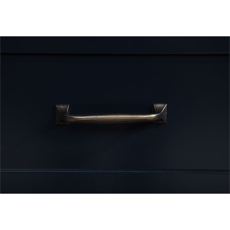 Carlsbad Wood Twin Captains Bed With Trundle Navy Blue