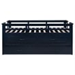 Carlsbad Wood Twin Captains Bed With Trundle Navy Blue