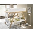 Frankie Twin Over Twin Bunk Bed with 7-inch Mattresses White
