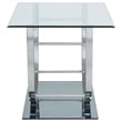 Danville 2-piece Glass Top Coffee and End Table Set Chrome