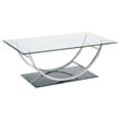 Danville 2-piece Glass Top Coffee and End Table Set Chrome