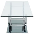 Danville 2-piece Glass Top Coffee and End Table Set Chrome
