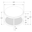 Arini 2-piece Round Coffee and End Table Set Sand Wash