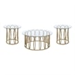 Monett 3-piece Coffee and End Table Set Chocolate Chrome
