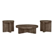 Kinkaid 3-piece Solid Wood Coffee and End Table Set Brown