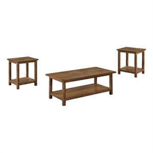 Payne 3-piece Coffee and End Table Set Distressed Brown