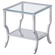 Saide 2-piece Glass Top Coffee and End Table Set Chrome