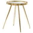 Kaelyn 3-piece Round Coffee and End Table Set Gold