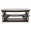 Laney 3-piece Glass Top Coffee and End Table Set Dark Merlot