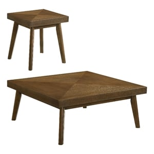 Westerly 2-piece Square Coffee and End Table Set Walnut