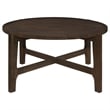 Cota 2-piece Solid Wood Coffee and End Table Set Dark Brown