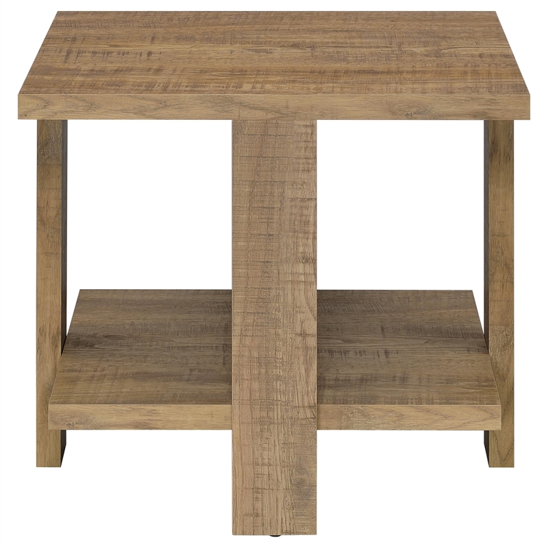 Dawn 2-piece Round Coffee and End Table Set Mango Brown