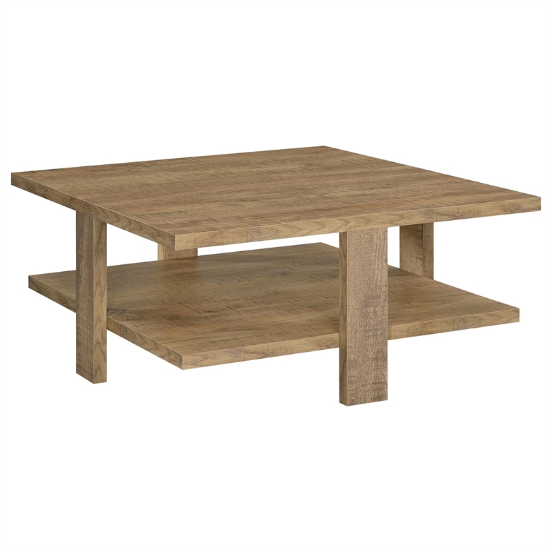 Dawn 2-piece Round Coffee and End Table Set Mango Brown
