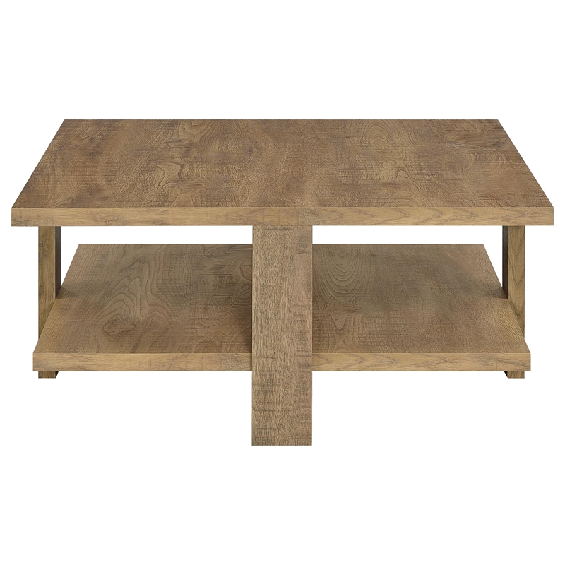 Dawn 2-piece Round Coffee and End Table Set Mango Brown
