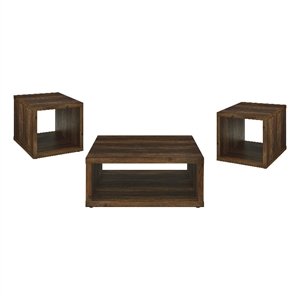 Frisco 3-piece Coffee and End Table Set Dark Pine