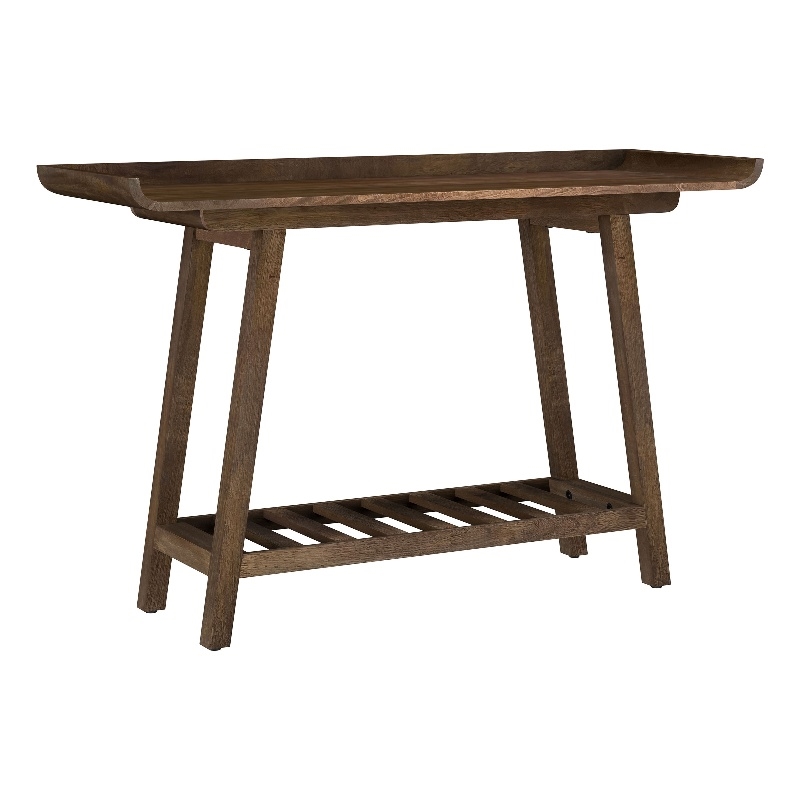 Ornelas 46-inch Console Table with Slatted Shelf Mango Brown