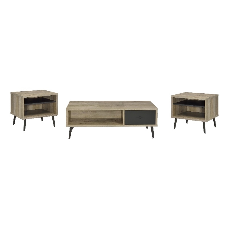 Welsh 3-piece Coffee and End Table Set Distressed Pine