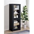 Coaster Denison 67-inch 2-door Engineered Wood Media Tower Cabinet in Black