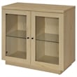 Coaster Tilbury 2-door Glass Front Engineered Wood Accent Cabinet in Light Oak