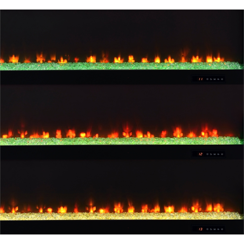 Coaster Carey 79-inch Engineered Wood TV Stand Fireplace in Dark Pine