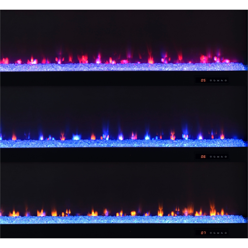Coaster Carey 79-inch Engineered Wood TV Stand Fireplace in Dark Pine