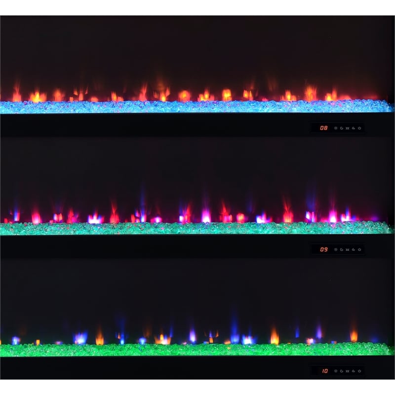 Coaster Carey 79-inch Engineered Wood TV Stand Fireplace in Dark Pine