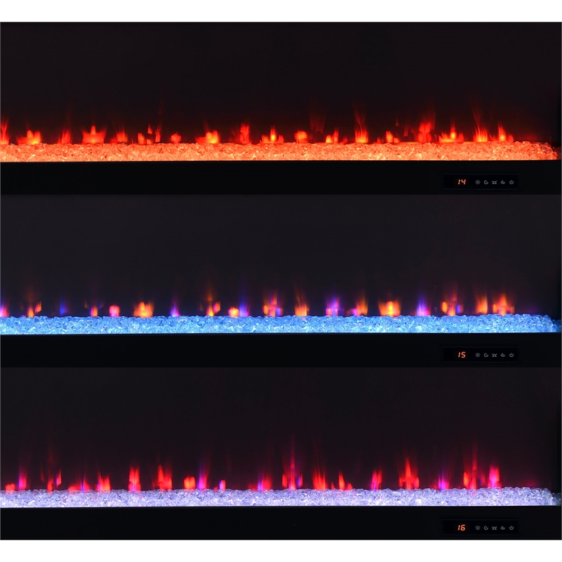 Coaster Deiter 79-inch Engineered Wood TV Stand Fireplace in Black