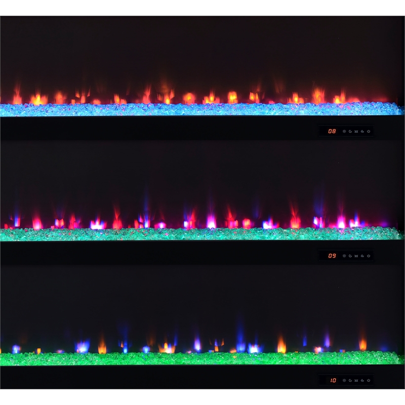 Coaster Deiter 79-inch Engineered Wood TV Stand Fireplace in Black