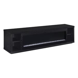 Coaster Deiter 79-inch Engineered Wood TV Stand Fireplace in Black