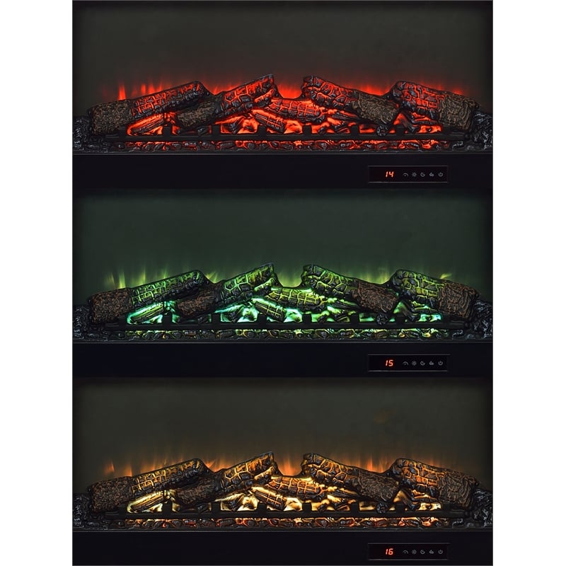 Coaster Enfield 71-inch Engineered Wood TV Stand Fireplace in Dark Pine