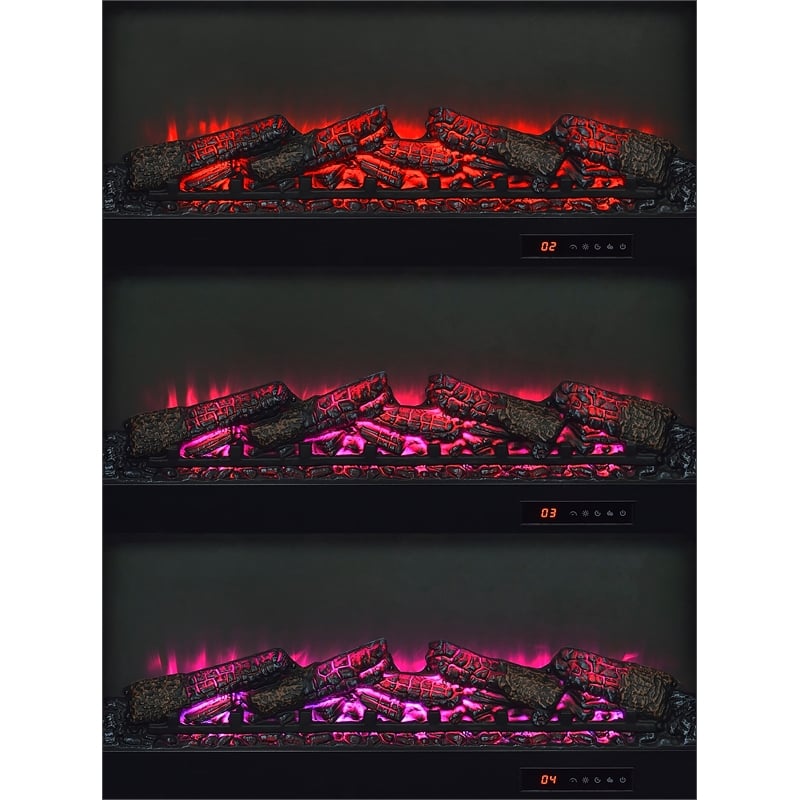 Coaster Enfield 71-inch Engineered Wood TV Stand Fireplace in Dark Pine