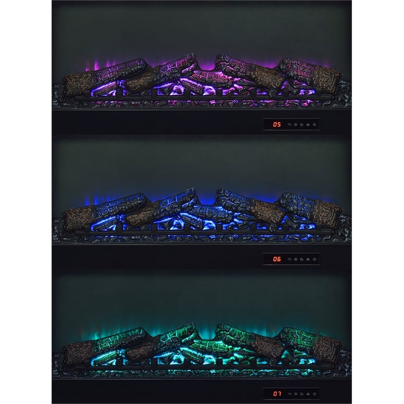 Coaster Enfield 71-inch Engineered Wood TV Stand Fireplace in Dark Pine