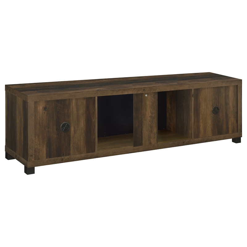 Coaster Havering 71-inch Engineered Wood TV Stand Fireplace in Dark Pine