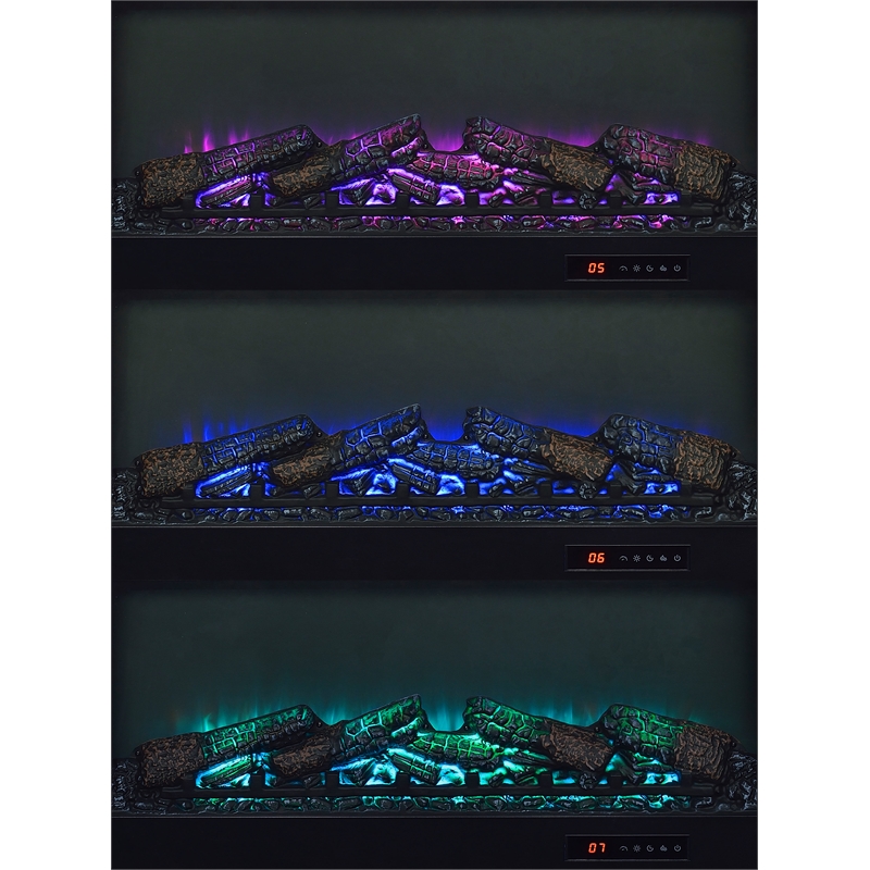 Coaster Havering 71-inch Engineered Wood TV Stand Fireplace in Dark Pine