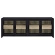 Coaster Denison 3-piece Engineered Wood Entertainment Center in Black