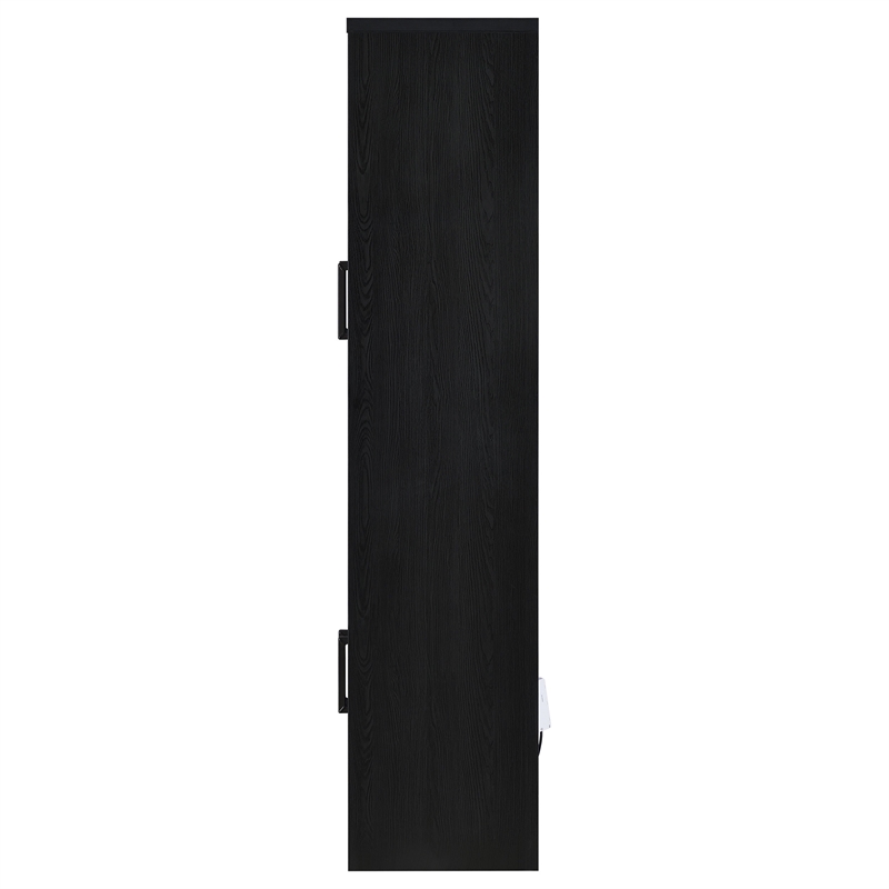 Coaster Riva 4-door Engineered Wood Tall Accent Cabinet LED Lighting in Black