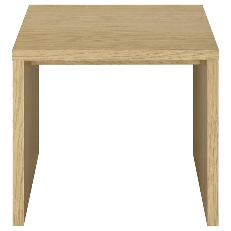 Coaster Canoga Engineered Wood Accent Side End Table in Light Oak
