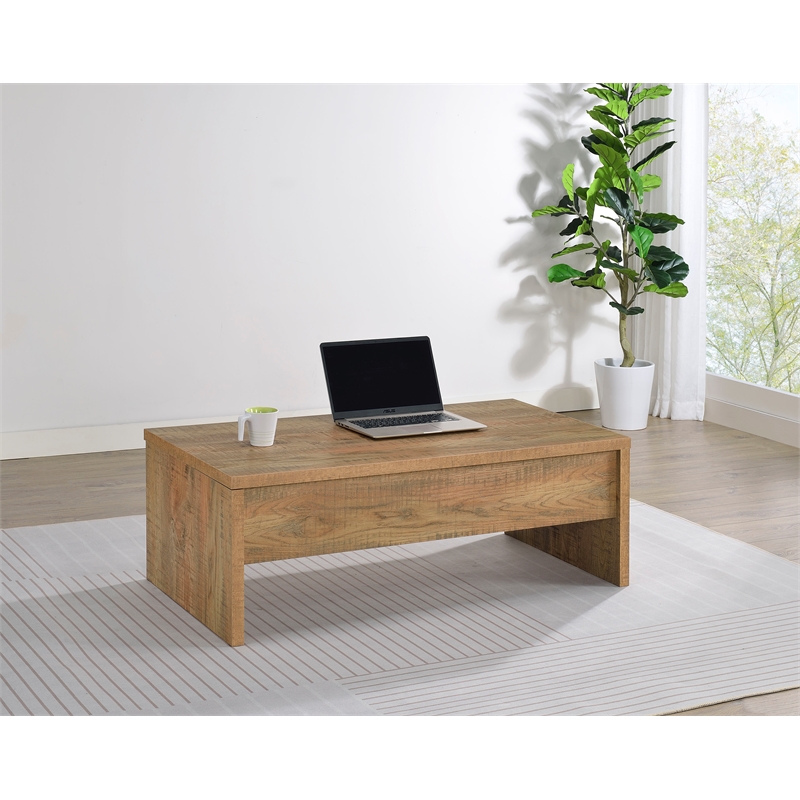 Coaster Canoga Engineered Wood Lift Top Cocktail Coffee Table in Mango