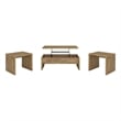Coaster Canoga 3-piece Engineered Wood Lift Top Coffee Table Set in Mango