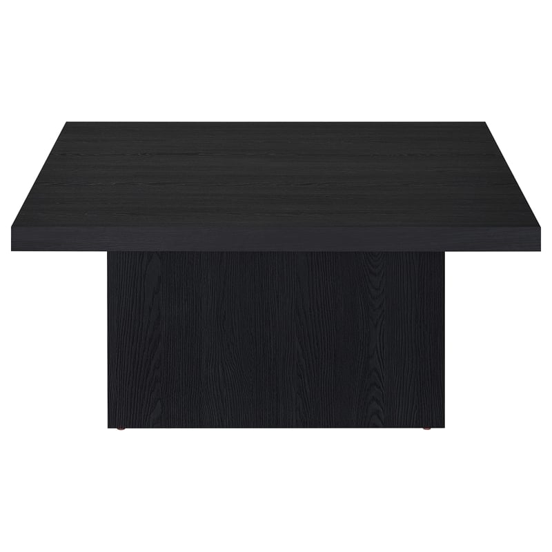 Coaster Devar Square Engineered Wood Cocktail Coffee Table in Black
