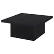 Coaster Devar Square Engineered Wood Cocktail Coffee Table in Black