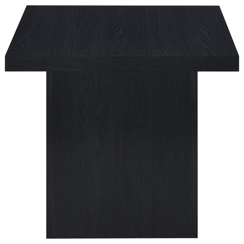 Coaster Devar 3-piece Square Engineered Wood Coffee Table Set in Black