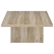Coaster Devar 3-piece Square Engineered Wood Coffee Table Set in Distressed Pine