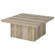 Coaster Devar 3-piece Square Engineered Wood Coffee Table Set in Distressed Pine